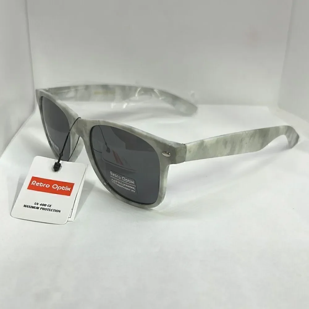 Gray Tie-Dye Unisex Retro Sunglasses